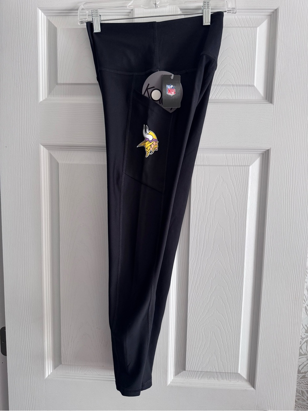 NFL Minnesota Vikings Black Leggings with Logo